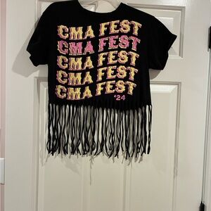 Black Fringe CMA fest Tee Shirt